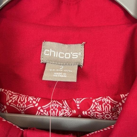 Chico’s NWT Bi-Stretch Maraschino Cherry Jacket Size Chico’s sizing 2 - Picture 4 of 11